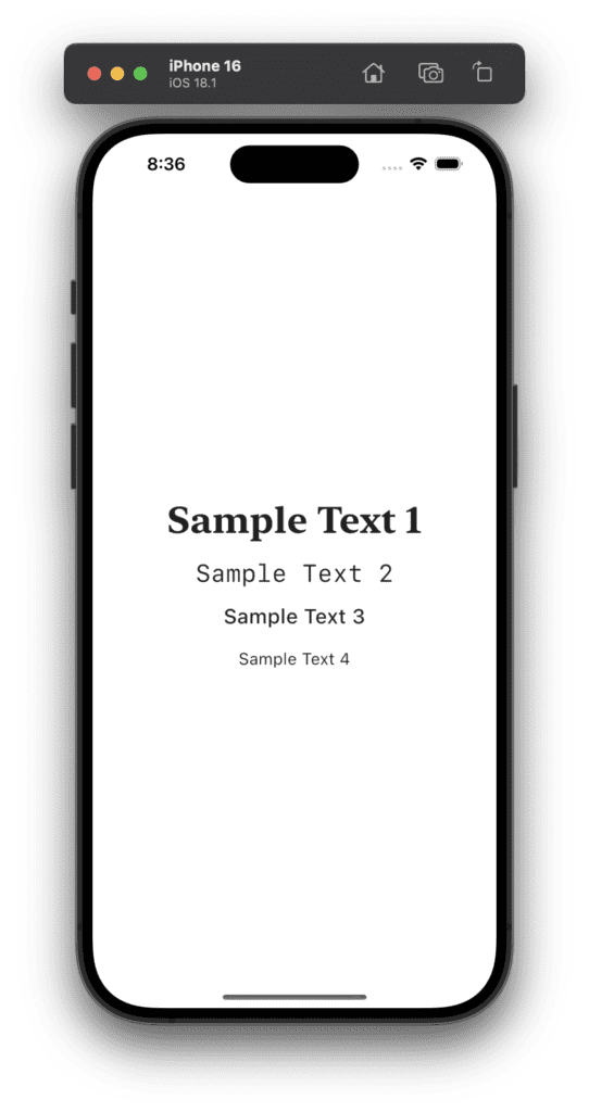 Typography in iOS in KMP